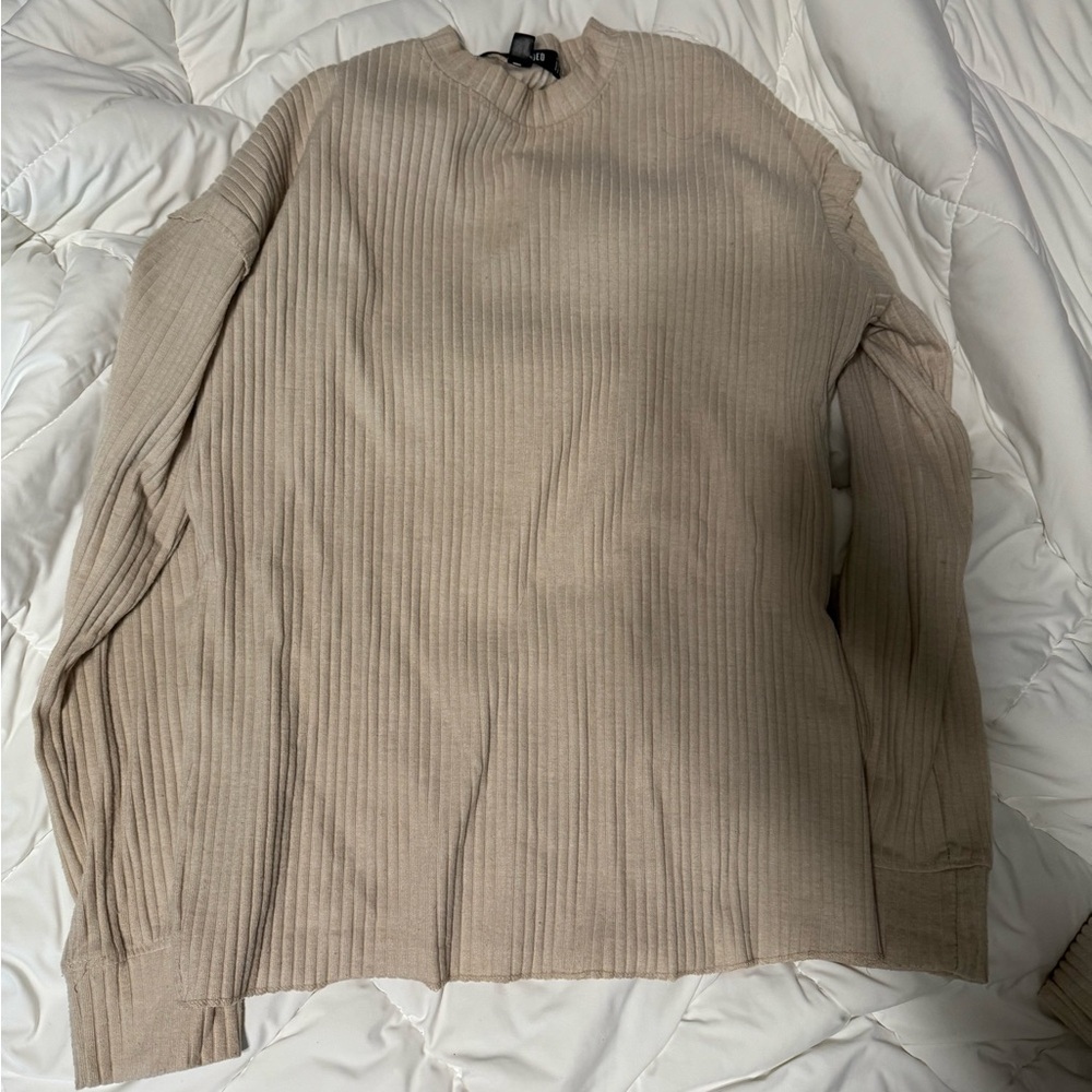 Missguided Tan Crewneck Sweater